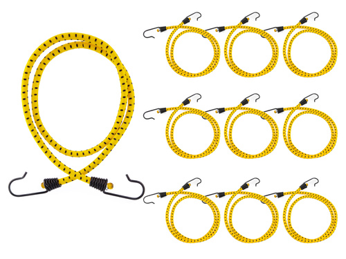 Guma transportowa 8 mm z haczykami - ekspandor żółty - 40cm / 10 sztuk