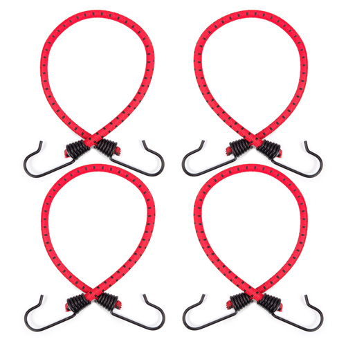 Guma transportowa 8 mm z haczykami - ekspandor czerwony - 50cm / 4 sztuki