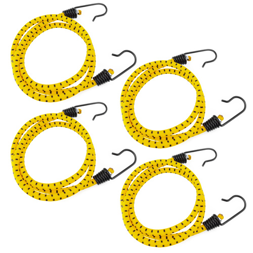 Guma transportowa 8 mm z haczykami - ekspandor żółty - 100cm / 4 sztuki
