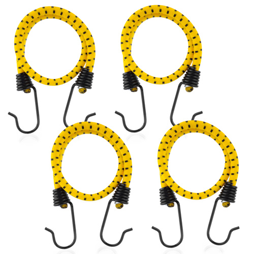 Guma transportowa 8 mm z haczykami - ekspandor żółty - 50cm / 4 sztuki