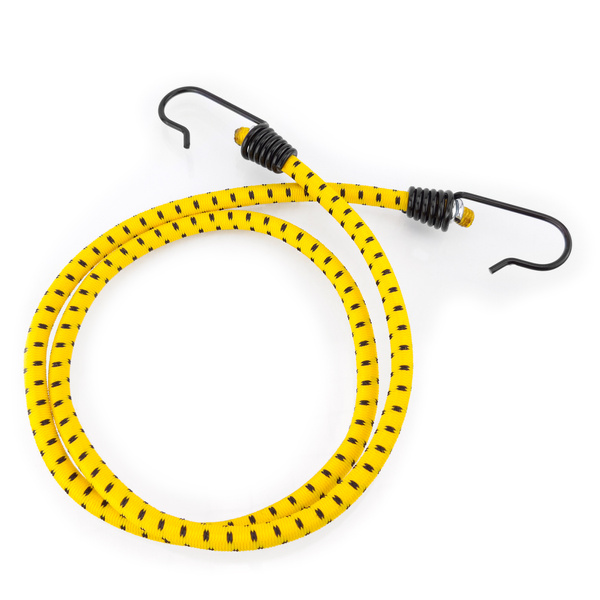 Guma transportowa 8 mm z haczykami - ekspandor żółty - 150cm / 2 sztuki