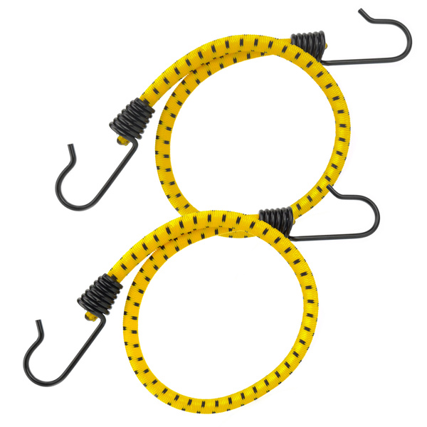 Guma transportowa 8 mm z haczykami - ekspandor żółty - 60cm / 2 sztuki