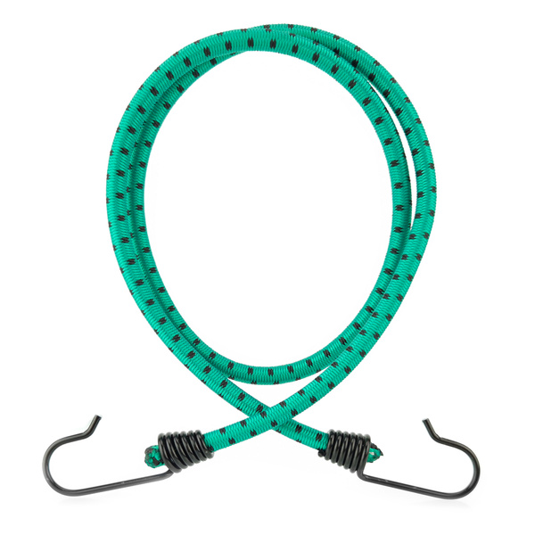Guma transportowa 8 mm z haczykami - ekspandor zielony - 80cm / 10 sztuk