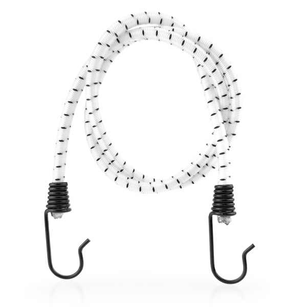 Guma transportowa 8 mm z haczykami - ekspandor biały - 80cm / 4 sztuki
