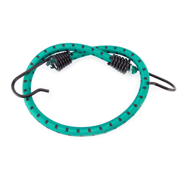 Guma transportowa 8 mm z haczykami - ekspandor zielony - 40cm / 2 sztuki