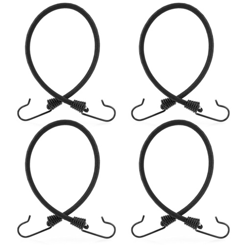 Guma transportowa 8 mm z haczykami - ekspandor czarny - 40cm / 4 sztuki