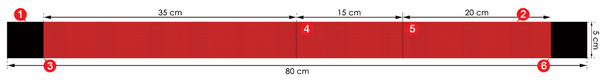 Autorzep – uchwyt na rzep do bagażnika, 80 cm, czerwony