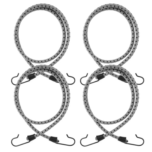 Guma transportowa 8 mm z haczykami - ekspandor szary - 50cm / 4 sztuki