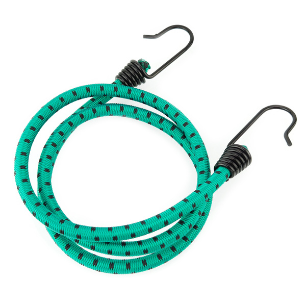 Guma transportowa 8 mm z haczykami - ekspandor zielony - 150cm / 10 sztuk