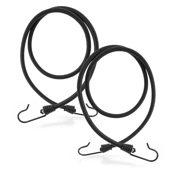 Guma transportowa 8 mm z haczykami - ekspandor czarny - 90cm / 2 sztuki