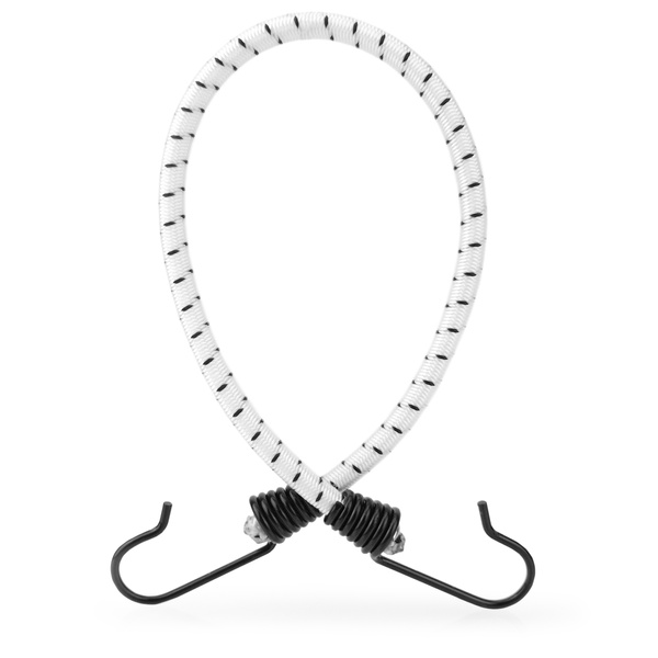 Guma transportowa 8 mm z haczykami - ekspandor biały - 40cm / 10 sztuk