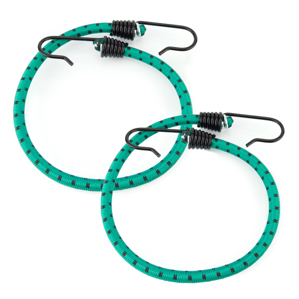 Guma transportowa 8 mm z haczykami - ekspandor zielony - 60cm / 2 sztuki