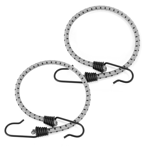 Guma transportowa 8 mm z haczykami - ekspandor szary - 60cm / 2 sztuki