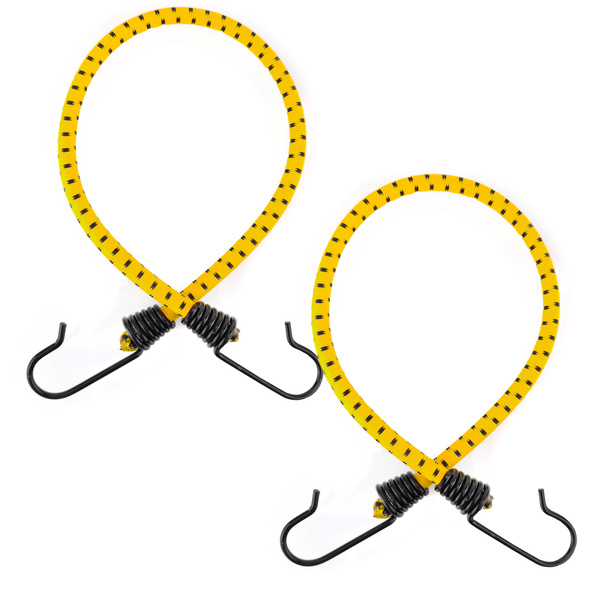 Guma transportowa z haczykami - ekspandor żółty - 30cm / 2 sztuki