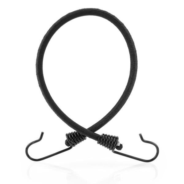 Guma transportowa 8 mm z haczykami - ekspandor czarny - 30cm / 10 sztuk