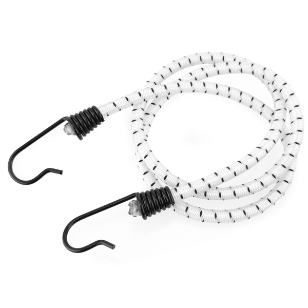 Guma transportowa 8 mm z haczykami - ekspandor biały - 100cm / 4 sztuki
