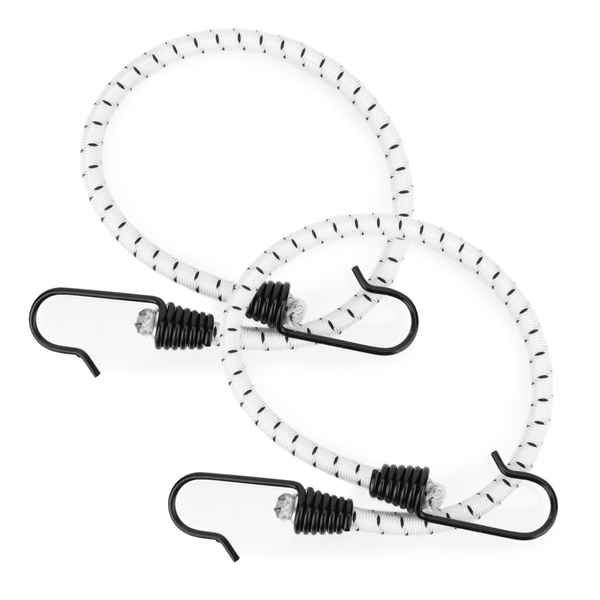 Guma transportowa 8 mm z haczykami - ekspandor biały - 70cm / 2 sztuki