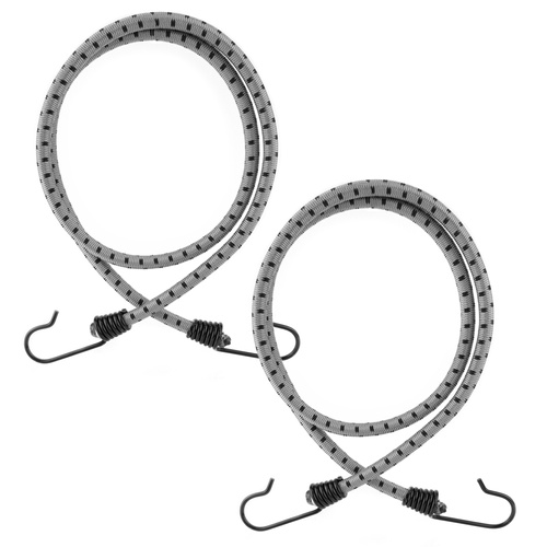 Guma transportowa 8 mm z haczykami - ekspandor szary - 50cm / 2 sztuki