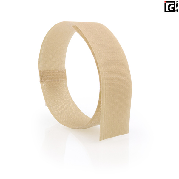 Zestaw opasek rzepowych do siatek 3x35cm - kolor beżowy / 10 szt.