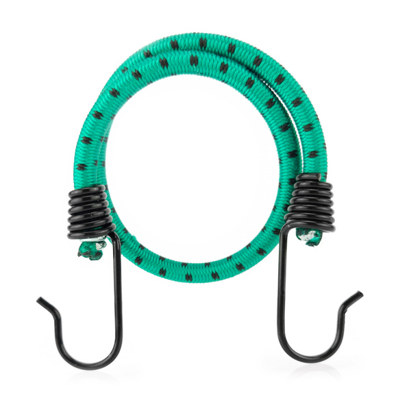 Guma transportowa 8 mm z haczykami - ekspandor zielony - 60cm / 10 sztuk