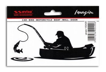 Naklejka Wędkarz na łódce 45