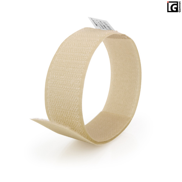 Opaska rzepowa do mocowania siatki 3x35cm - kolor beżowy
