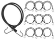 Guma transportowa 8 mm z haczykami - ekspandor czarny - 120cm / 10 sztuk