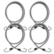 Guma transportowa 8 mm z haczykami - ekspandor szary - 50cm / 4 sztuki