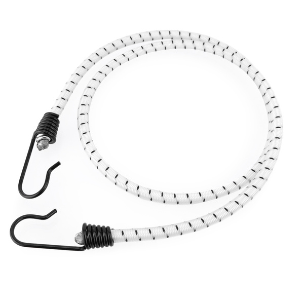 Guma transportowa 8 mm z haczykami - ekspandor biały - 90cm / 4 sztuki