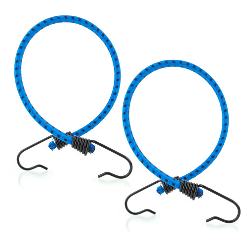 Guma transportowa 8 mm z haczykami - ekspandor niebieski - 60cm / 2 sztuki