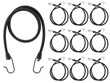 Guma transportowa 8 mm z haczykami - ekspandor czarny - 100cm / 10 sztuk