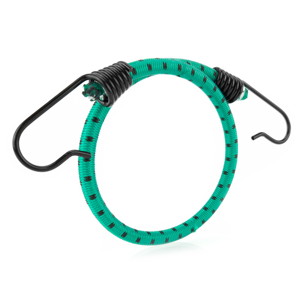 Guma transportowa 8 mm z haczykami - ekspandor zielony - 40cm / 2 sztuki
