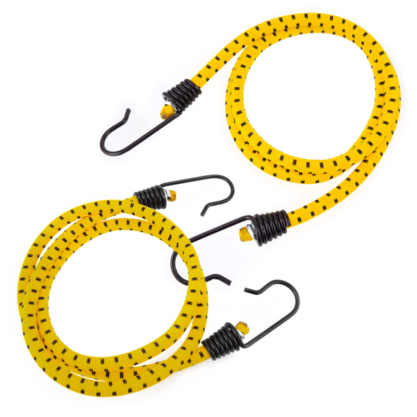 Guma transportowa 8 mm z haczykami - ekspandor żółty - 100cm / 2 sztuki