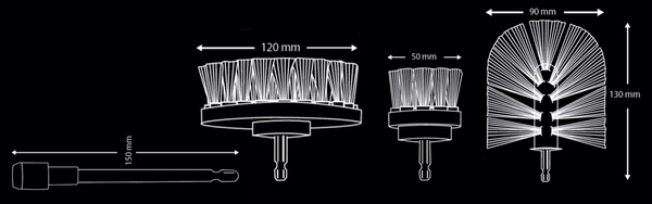 Zestaw szczotek na wiertarkę K2 BRILL SET PRO