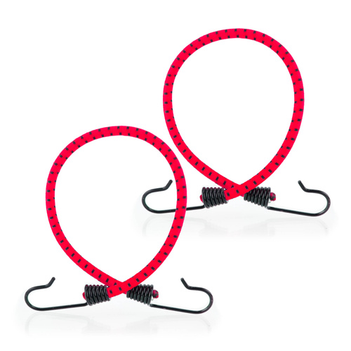 Guma transportowa 8 mm z haczykami - ekspandor czerwony - 70cm / 2 sztuki