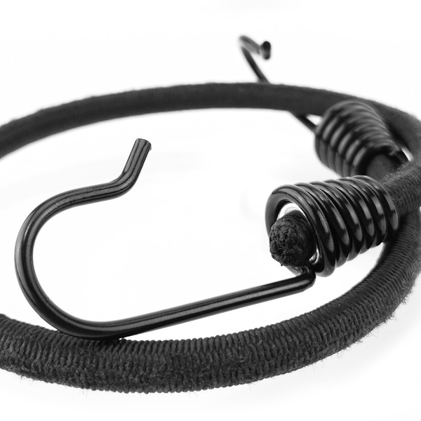 Guma transportowa 8 mm z haczykami - ekspandor czarny - 100cm / 10 sztuk