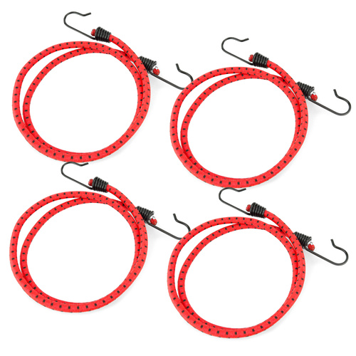 Guma transportowa 8 mm z haczykami - ekspandor czerwony - 120cm / 4 sztuki