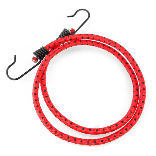 Guma transportowa 8 mm z haczykami - ekspandor czerwony - 80cm / 10 sztuk