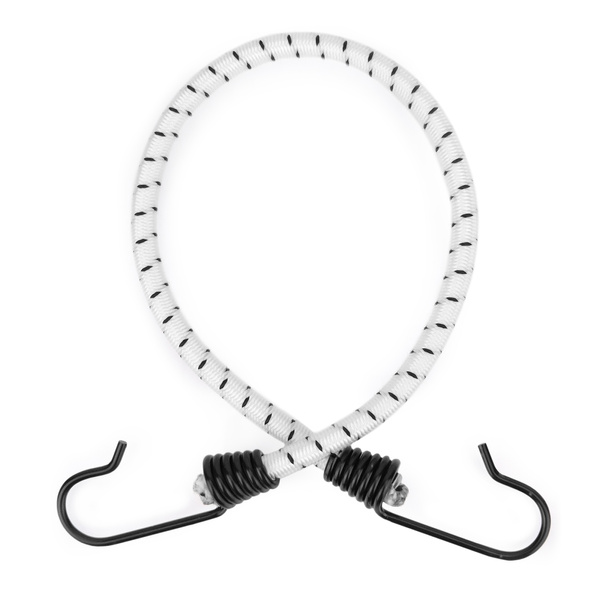 Guma transportowa 8 mm z haczykami - ekspandor biały - 40cm / 4 sztuki