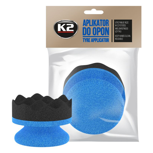 K2 aplikator gąbkowy z uchwytem do pielęgnacji do opon