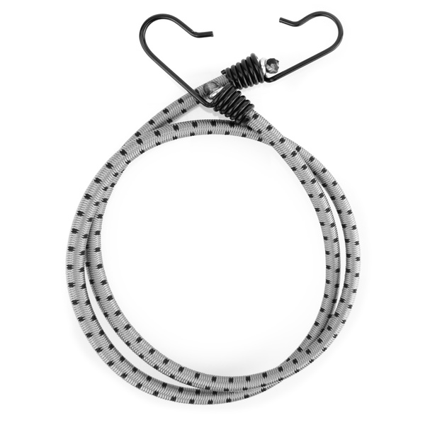Guma transportowa 8 mm z haczykami - ekspandor szary - 100cm / 10 sztuk