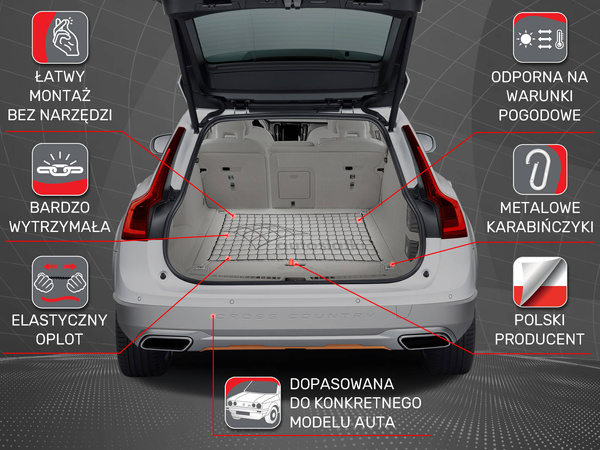 Siatka do bagażnika Audi A6 C6 sedan