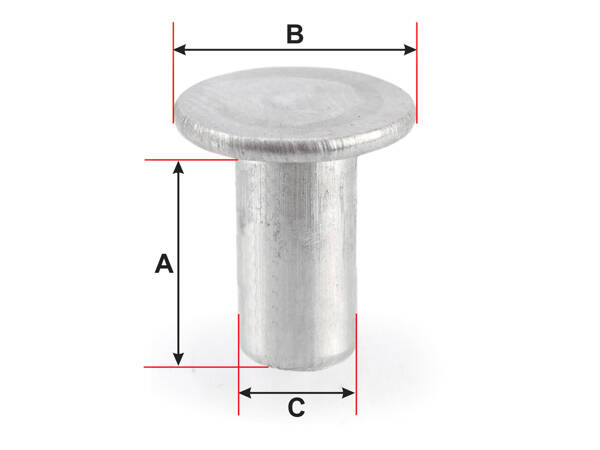 Nity kapslowe aluminiowe N/33/10 – 50 sztuk