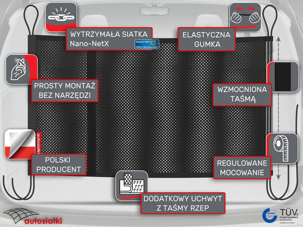 Siatka torba do bagażnika Kia Optima IV Sportswagon kombi