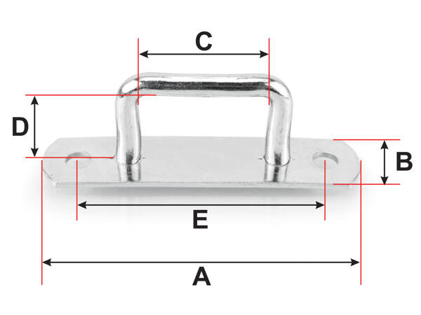 Zestaw uchwytów do montażu plandeki 51 mm - 1 komplet